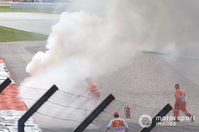 Andrea Dovizioso, Ducati Team moto en llamas