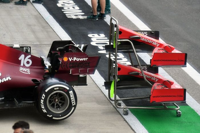 Alerón trasero y delantero del Ferrari SF21