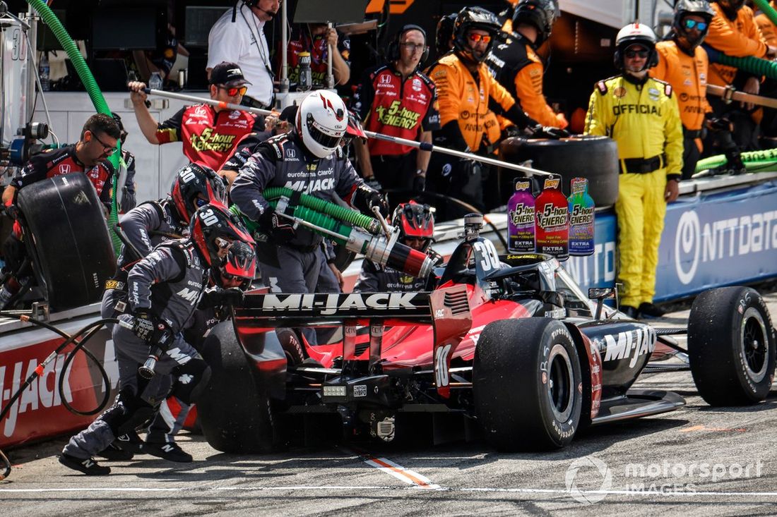 Pietro Fittipaldi, Rahal Letterman Lanigan Racing Honda, parada en boxes
