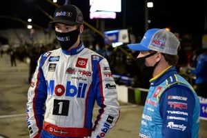#51: Brandon Jones, Kyle Busch Motorsports, Toyota Tundra Magick Woods Vanities and #4: Raphael Lessard, Kyle Busch Motorsports, Toyota Tundra Mobil 1 