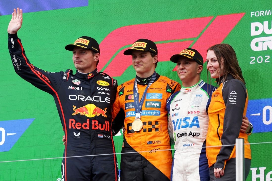 Oscar Piastri, McLaren, Max Verstappen, Red Bull Racing, Isack Hadjar, Racing Bulls Team