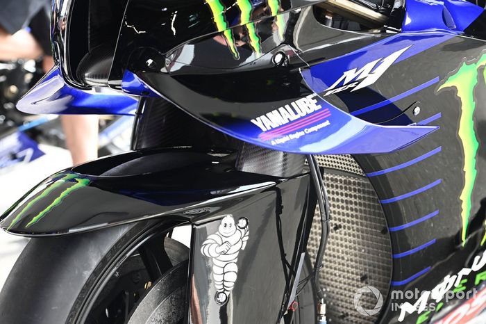 Detalle de la moto de Yamaha Factory Racing