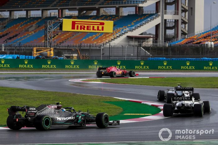 Kevin Magnussen, Haas VF-20, George Russell, Williams FW43, Valtteri Bottas, Mercedes F1 W11