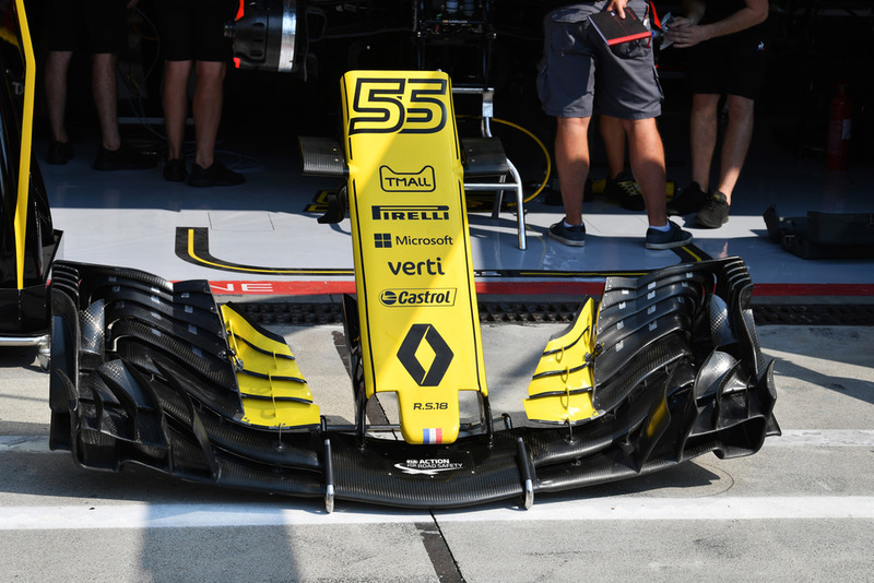 Renault Sport F1 Team RS 18 neus en voorvleugel