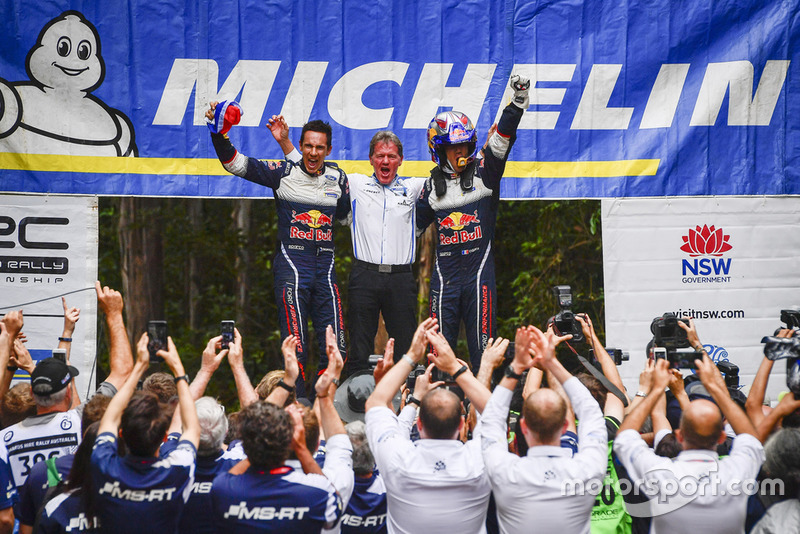 I Campioni 2018 del WRC Sébastien Ogier, Julien Ingrassia, Ford Fiesta WRC, M-Sport Ford, Malcolm Wilson