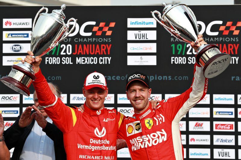 Sebastian Vettel y Mick Schumacher 