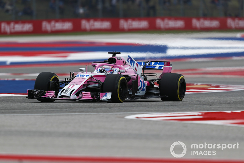 "Checo" Pérez no pudo con Ocon