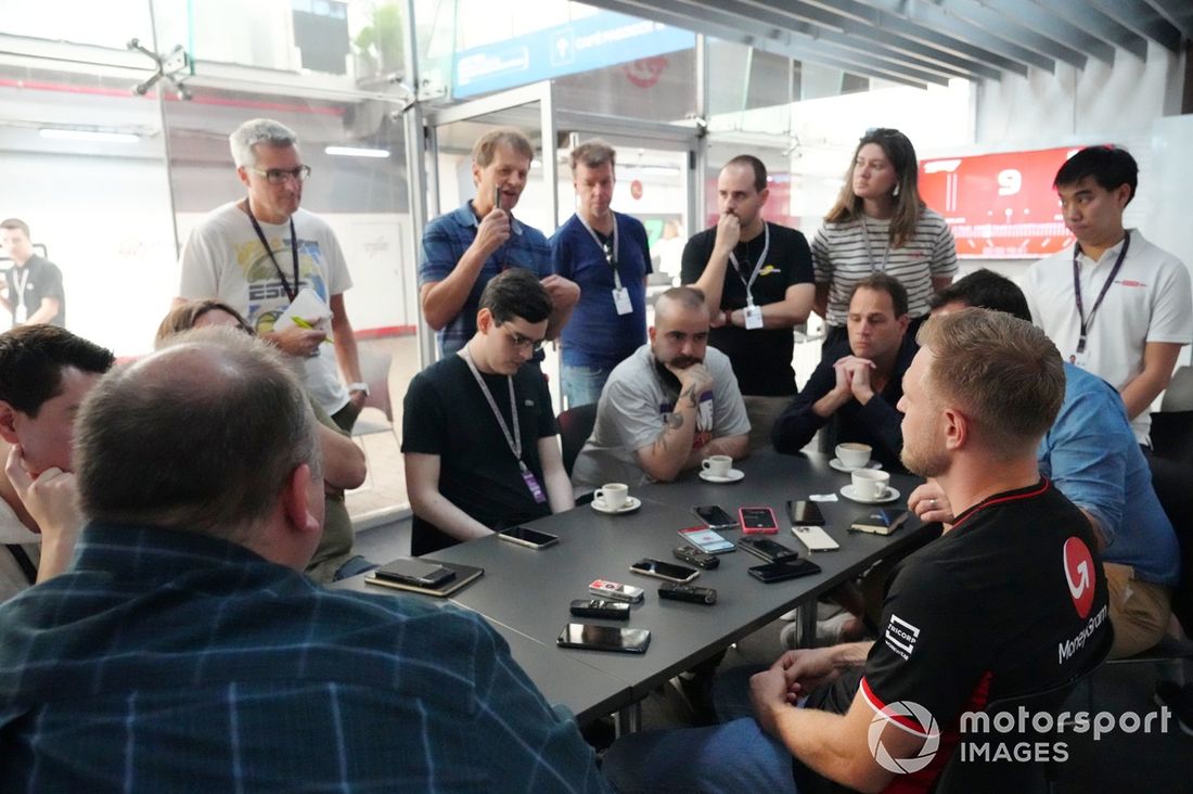 Kevin Magnussen, Haas F1 Team habla con los medios de comunicación