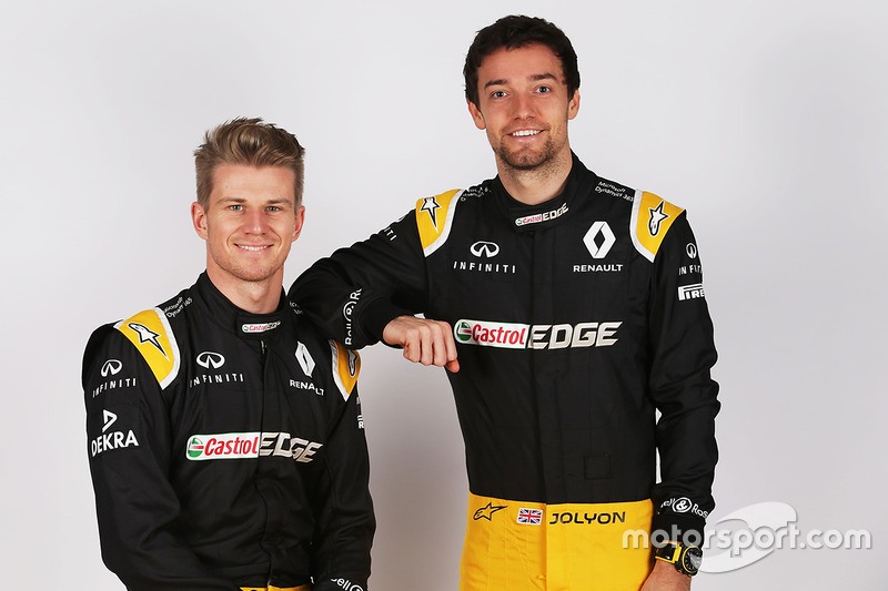 Nico Hulkenberg, Renault Sport F1 Team et son équipier Jolyon Palmer, Renault Sport F1 Team