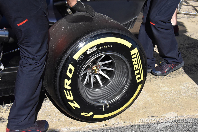 Red Bull Racing RB13 rim tyre detail