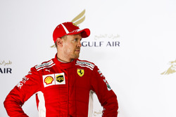 Sebastian Vettel, Ferrari, vainqueur, sur le podium