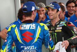 Tercer puesto Alex Rins, Equipo Suzuki MotoGP, Segundo puesto Johann Zarco, Monster Yamaha Tech 3