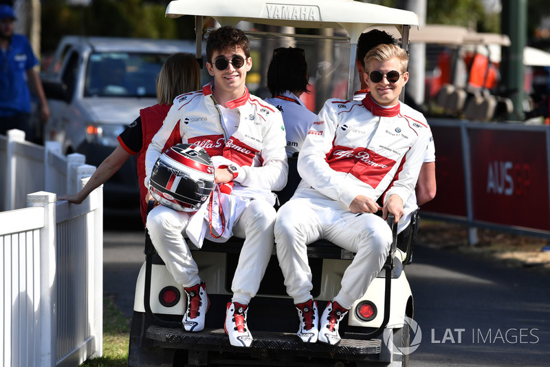 Charles Leclerc, Sauber F1 Team ve Marcus Ericsson, Sauber F1 Team