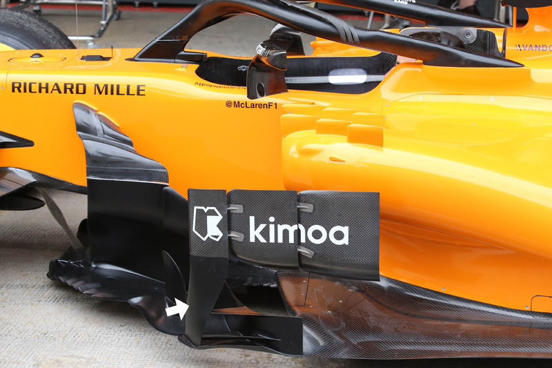 Déflecteurs de pontons de la McLaren MCL33