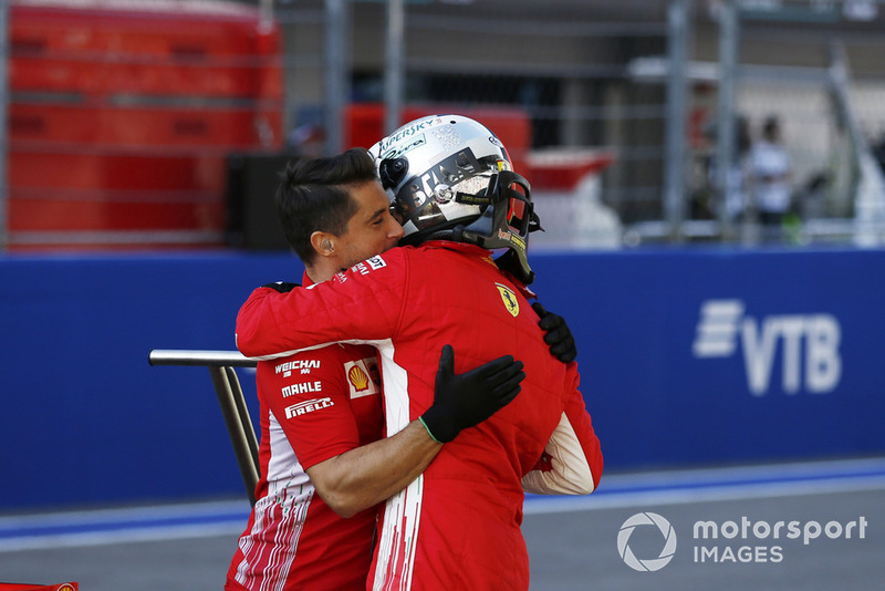 Sebastian Vettel, Ferrari dans le Parc Fermé