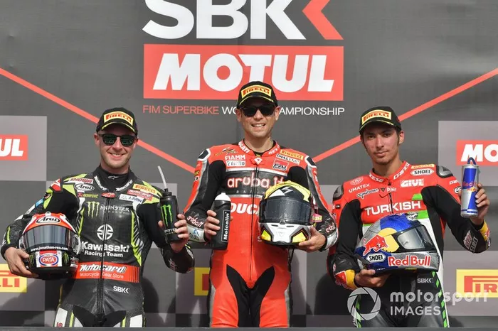 Jonathan Rea, Kawasaki Racing Team, Alvaro Bautista, Aruba.it Racing-Ducati Team, Toprak Razgatlioglu, Turkish Puccetti Racing