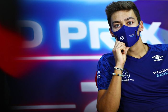 George Russell, Williams en la conferencia de prensa