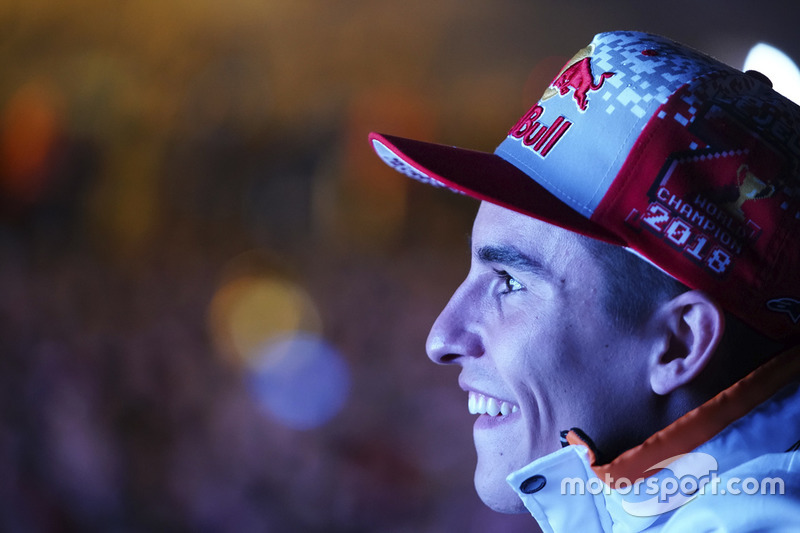 Марк Маркес, Repsol Honda Team, святкує у Сервері, Іспанія, перемогу у чемпіонаті світу 2018 року