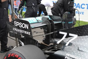 Valtteri Bottas, Mercedes AMG W10 detalle del alerón trasero