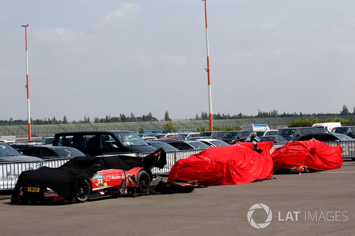 Los coches de René Rast, Audi Sport Team Rosberg, Audi RS 5 DTM, Jamie Green, Audi Sport Team Rosberg, Audi RS 5 DTM, Nico Müller, Audi Sport Team Abt Sportsline, Audi RS 5 DTM en parc ferme