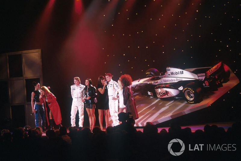 Mika Hakkinen, David Coulthard, McLaren meet the Spice Girls