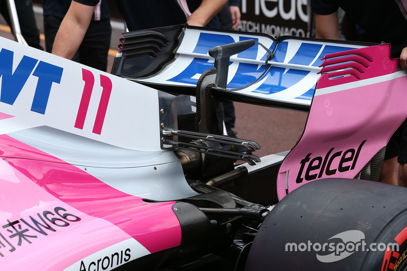 Force India VJM11 rear wing detail