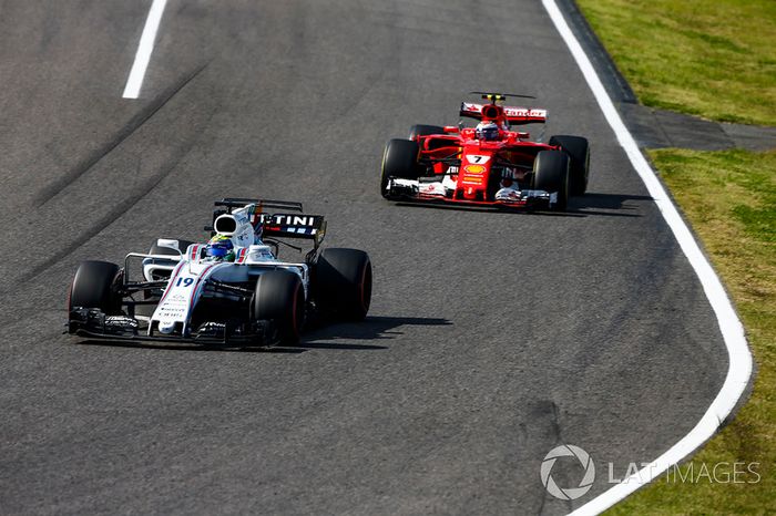 Felipe Massa, Williams FW40, Kimi Raikkonen, Ferrari SF70H