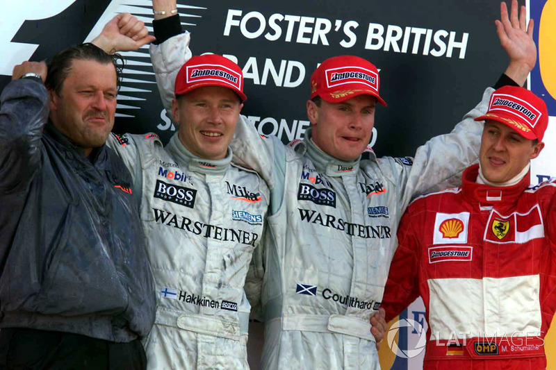 2000: 1. David Coulthard, 2. Mika Häkkinen, 3. Michael Schumacher