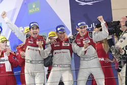 LMP1 Podium: racewinnaars #8 Audi Sport Team Joest Audi R18: Lucas di Grassi, Loic Duval, Oliver Jar