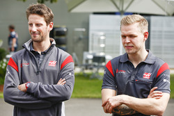 Romain Grosjean, Haas F1 Team y Kevin Magnussen, Haas F1 Team