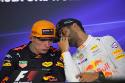 Max Verstappen, Red Bull Racing and Daniel Ricciardo, Red Bull Racing in the Press Conference