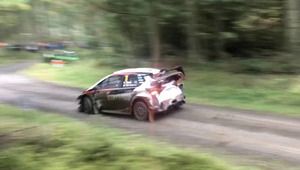 Accidente de Ott Tanak en el Shakedown del Rally de Gran Bretaña