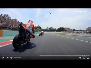 La explosiva salida de Iannone en el GP de Catalunya
