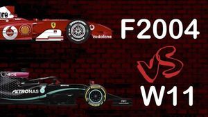 Los coches más exitosos de Michael Schumacher y Lewis Hamilton: Ferrari F2004 vs Mercedes W11