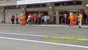 Tatiana Calderón prueba el Sauber C37