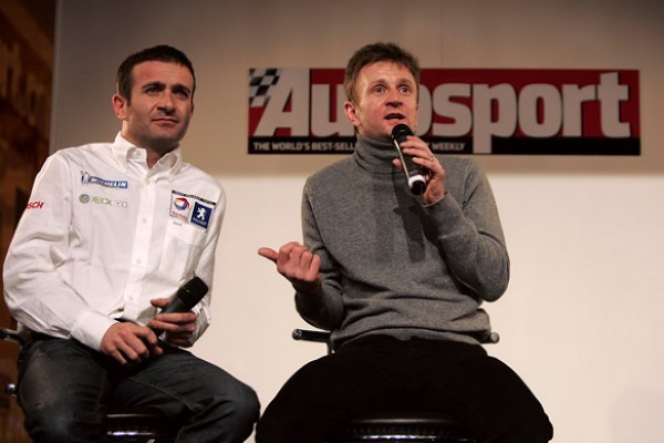 McNish and Minassian on stage at Autosport International