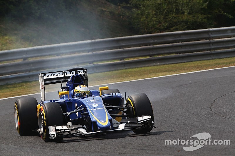 Sauber en perdition avec les pneus sur le Hungaroring
