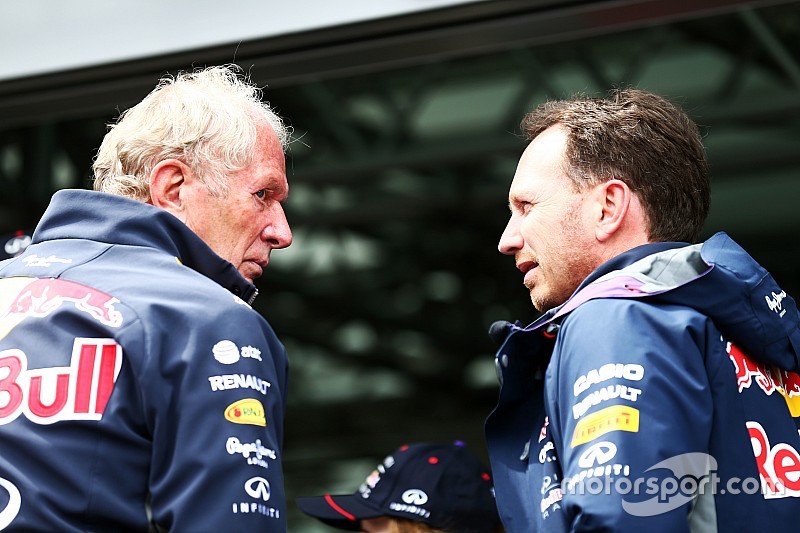 Dr Helmut Marko, consultor da Red Bull Motorsport com Christian Horner, Red Bull Racing Team