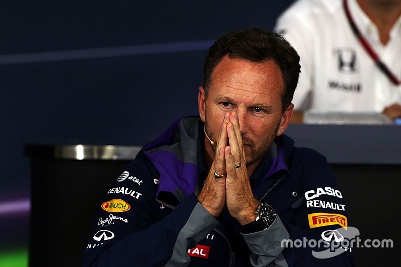 Christian Horner, de Red Bull Racing, director del equipo en la conferencia de prensa de la FIA
