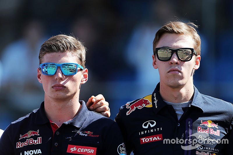 Max Verstappen, Scuderia Toro Rosso y Daniil Kvyat, Red Bull Racing