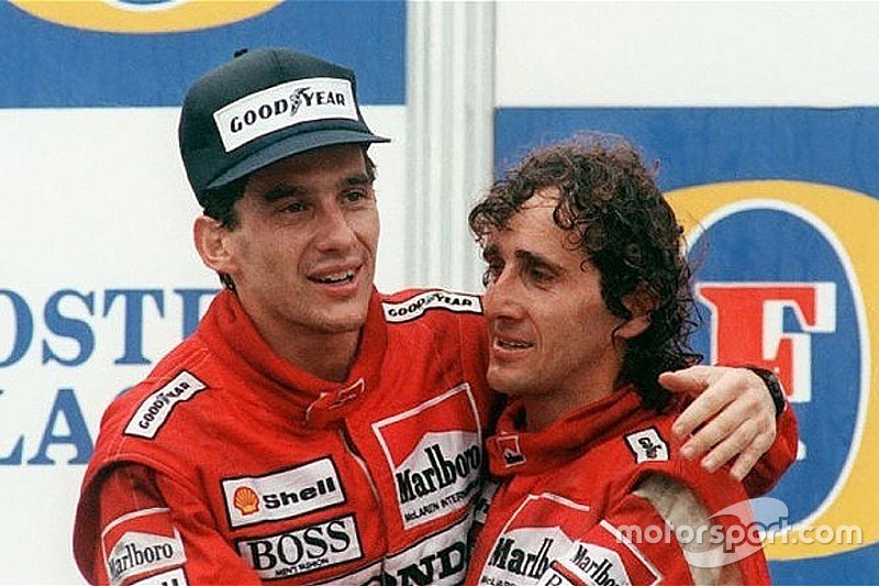 Ayrton Senna e Alain Prost, companheiros e rivais na McLaren