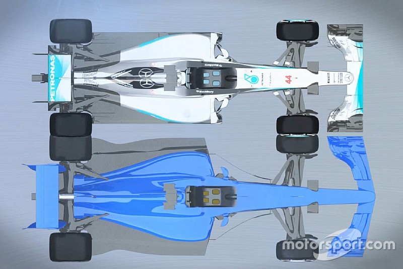 Video: F1's 2017 en huidige bolides vergeleken