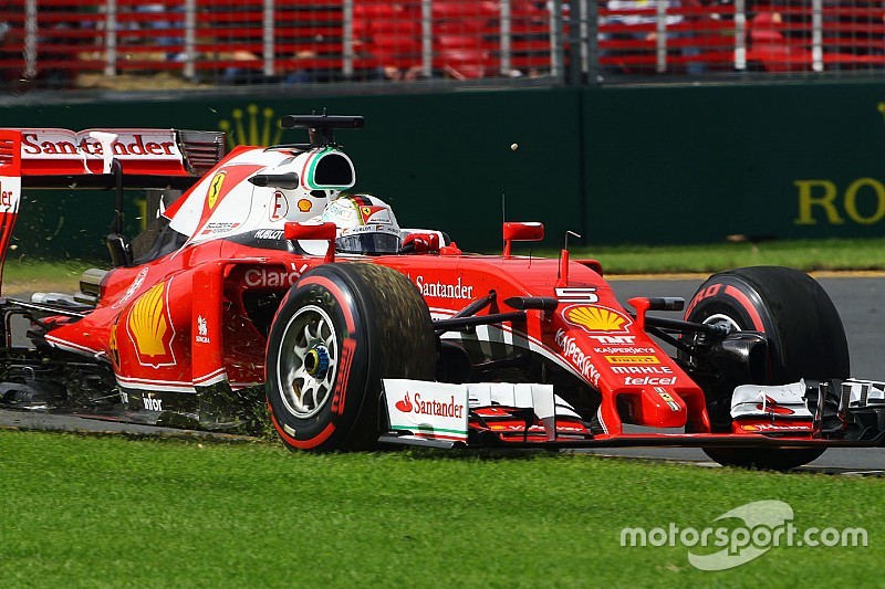 Sebastian Vettel, Ferrari SF16-H runs wide