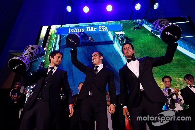 Nicolas Prost, S&eacute;bastien Buemi, Lucas di Grassi, Formula E Awards Gala