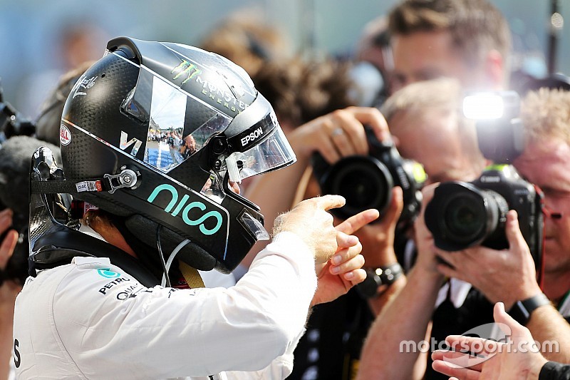 Race winner Nico Rosberg, Mercedes AMG F1 celebrates in parc ferme