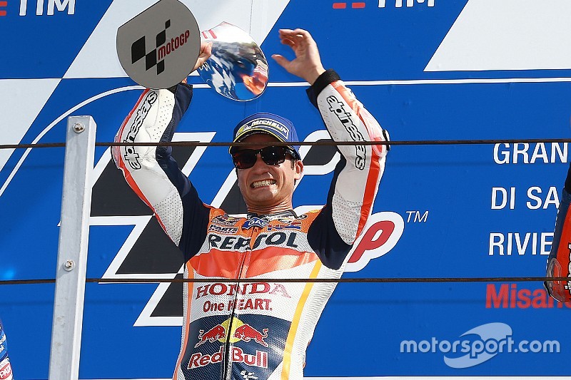 Podio: ganador de la carrera Dani Pedrosa, Repsol Honda Team