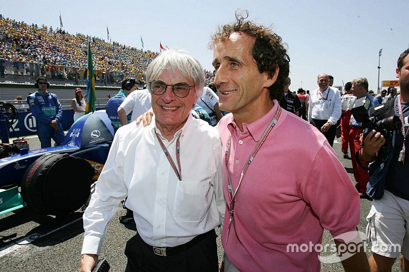 Bernie Ecclestone and Alain Prost