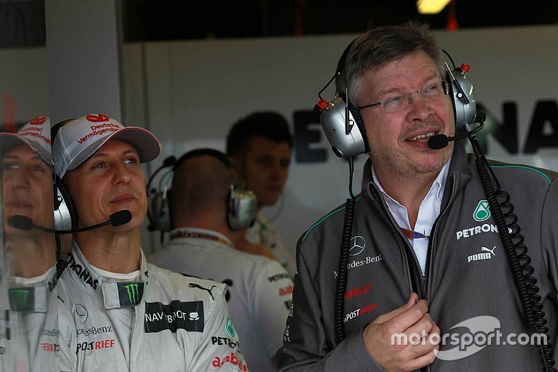 Michael Schumacher, Mercedes GP and Ross Brawn, Team Principal, Mercedes GP Petronas