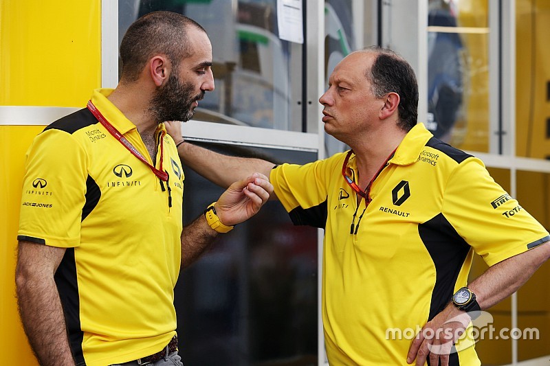 Cyril Abiteboul, Director de general de Renault Sport F1 con Fr&eacute;d&eacute;ric Vasseur, Renault Sport F1 Team