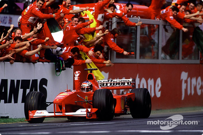 Michael Schumacher, Ferrari, remporte le Grand Prix